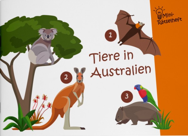 Mini-Rätselheft - Tiere in Australien